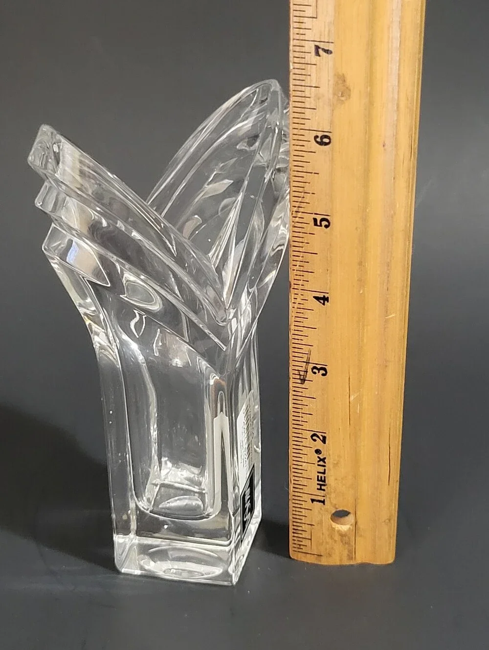 Mikasa Art Deco Bud Vase Full Lead Clear Crystal Germany 6.25